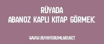 Rüyada Abanoz Kaplı Kitap Görmek: