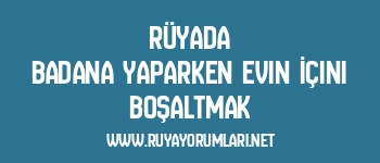 Rüyada Badana Yaparken Evin İçini Boşaltmak