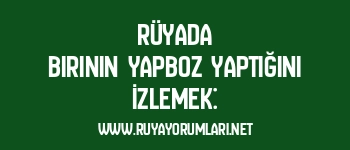 Rüyada Birinin Yapboz Yaptığını İzlemek: