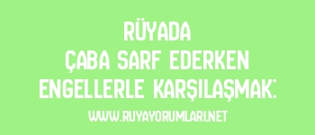 Rüyada Çaba Sarf Ederken Engellerle Karşılaşmak: