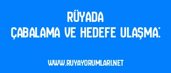 Rüyada Çabalama ve Hedefe Ulaşma: