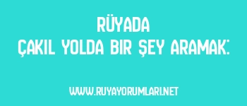 Rüyada Çakıl Yolda Bir Şey Aramak: