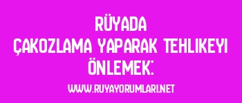 Rüyada Çakozlama Yaparak Tehlikeyi Önlemek: