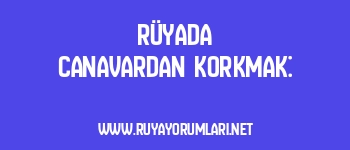 Rüyada Canavardan Korkmak: