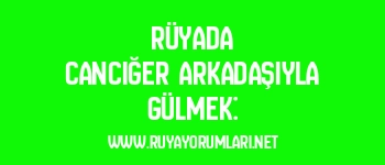 Rüyada Canciğer Arkadaşıyla Gülmek: