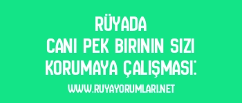 Rüyada Canı Pek Birinin Sizi Korumaya Çalışması:
