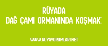 Rüyada Dağ Çamı Ormanında Koşmak: