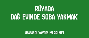 Rüyada Dağ Evinde Soba Yakmak:
