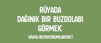 Rüyada Dağınık Bir Buzdolabı Görmek: