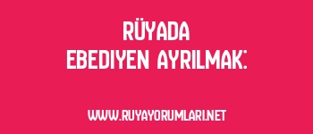 Rüyada Ebediyen Ayrılmak: