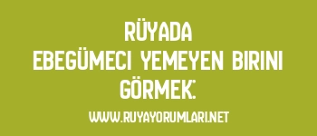 Rüyada Ebegümeci Yemeyen Birini Görmek: