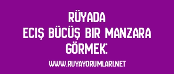 Rüyada Eciş Bücüş Bir Manzara Görmek:
