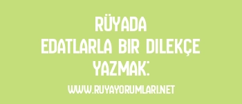 Rüyada Edatlarla Bir Dilekçe Yazmak: