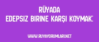 Rüyada Edepsiz Birine Karşı Koymak:
