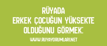 Rüyada Erkek Çocuğun Yüksekte Olduğunu Görmek: