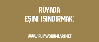 Rüyada Eşini Isındırmak: