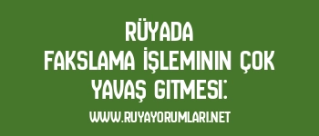 Rüyada Fakslama İşleminin Çok Yavaş Gitmesi: