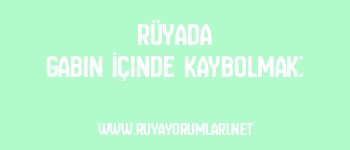 Rüyada Gabin İçinde Kaybolmak: