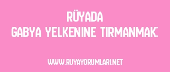 Rüyada Gabya Yelkenine Tırmanmak: