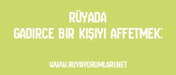 Rüyada Gadirce Bir Kişiyi Affetmek: