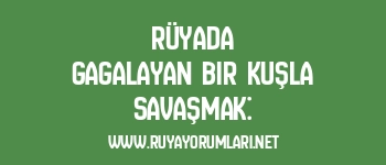 Rüyada Gagalayan Bir Kuşla Savaşmak: