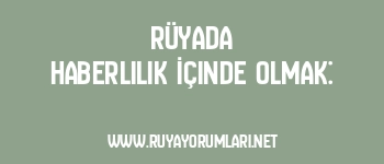 Rüyada Haberlilik İçinde Olmak: