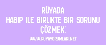 Rüyada Habip ile Birlikte Bir Sorunu Çözmek: