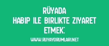 Rüyada Habip ile Birlikte Ziyaret Etmek: