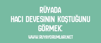 Rüyada Hacı Devesinin Koştuğunu Görmek: