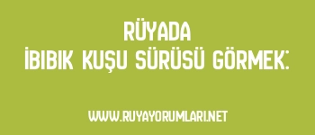 Rüyada İbibik Kuşu Sürüsü Görmek: