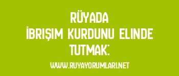 Rüyada İbrişim Kurdunu Elinde Tutmak: