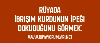 Rüyada İbrişim Kurdunun İpeği Dokuduğunu Görmek: