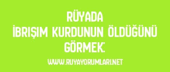 Rüyada İbrişim Kurdunun Öldüğünü Görmek: