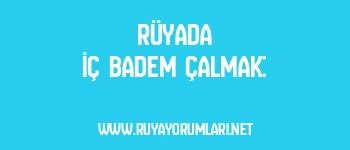 Rüyada İç Badem Çalmak: