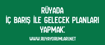 Rüyada İç Barış İle Gelecek Planları Yapmak: