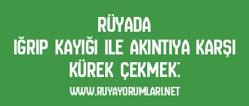 Rüyada Iğrıp Kayığı ile Akıntıya Karşı Kürek Çekmek: