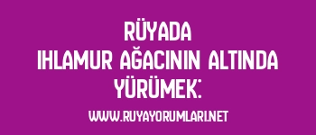 Rüyada Ihlamur Ağacının Altında Yürümek: