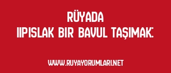 Rüyada Iıpıslak Bir Bavul Taşımak: