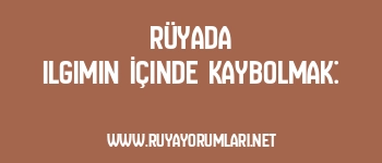 Rüyada Ilgımın İçinde Kaybolmak: