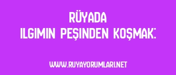 Rüyada Ilgımın Peşinden Koşmak: