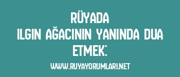 Rüyada Ilgın Ağacının Yanında Dua Etmek: