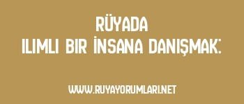 Rüyada Ilımlı Bir İnsana Danışmak: