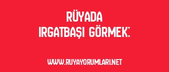 Rüyada Irgatbaşı Görmek: