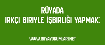 Rüyada Irkçı Biriyle İşbirliği Yapmak: