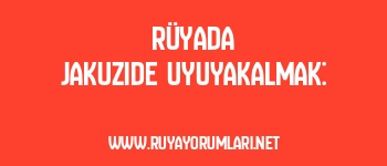 Rüyada Jakuzide Uyuyakalmak: