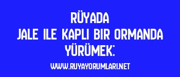 Rüyada Jale ile Kaplı Bir Ormanda Yürümek: