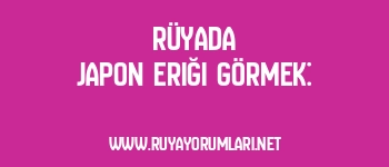 Rüyada Japon Eriği Görmek:
