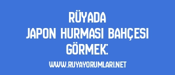 Rüyada Japon Hurması Bahçesi Görmek: