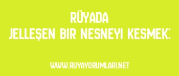 Rüyada Jelleşen Bir Nesneyi Kesmek: