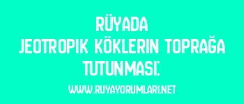 Rüyada Jeotropik Köklerin Toprağa Tutunması: